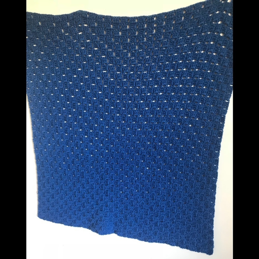 Rare Vintage 1970’s Handmade Crochet Blanket